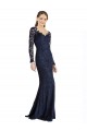 Cheap Illusion Long Sleeves Lace Bridesmaid Dress / Prom Dress with Sheer Keyhole Back Canada
