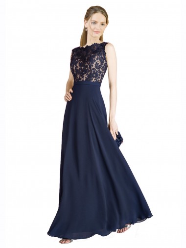 Cheap Bateaux Neckline A-Line Lace Bridesmaid Dress / Prom Dress with Top Nude Layer Canada