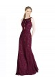 Cheap Long Lace Bridesmaid Dress / Prom Dress with Peekaboo Bodice and Keyhole Back Canada