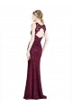 Cheap Long Lace Bridesmaid Dress / Prom Dress with Peekaboo Bodice and Keyhole Back Canada