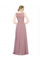 Cheap Long A-Line Chiffon Bridesmaid Dress / Prom Dress with Sleeveless Lace Crop Top Canada