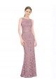Cheap Sleeveless Crop Top High Neck Mermaid Lace Bridesmaid Dress / Prom Dress Canada