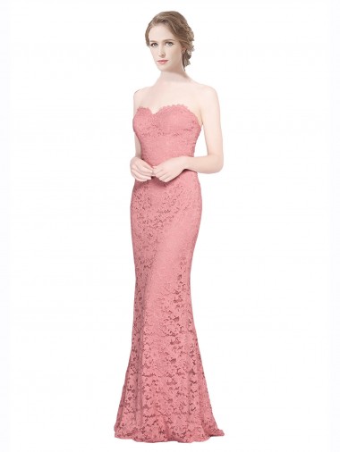 Cheap Fitted Sweetheart Mermaid Lace Bridesmaid Dress / Prom Dress Canada