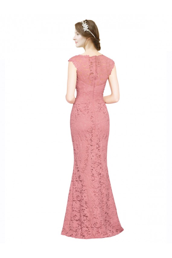 Cheap Sweetheart Mermaid Long Lace Bridesmaid Dress / Prom Dress with Wide Straps Canada