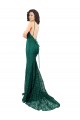 Cheap Black Tie Sleek Fishtail Shaped Long Lace Bridesmaid Dress / Prom Dress Canada