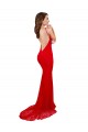 Cheap High Neck Long Formal Lace Bridesmaid Dress / Prom Dress with Open Back Straps Canada