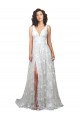 Cheap Plunging V-Neckline Wedding Dress with Slit Canada