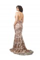 Cheap Fishtail Shaped V-Neck Embroidered Foral Lace Wedding Dress Canada