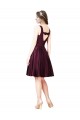 Cheap Classic Cocktail Knee Length Satin Bridesmaid Dress / Prom Dress with V Back and Bow Detail Canada