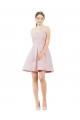 Cheap Short Knee Length Sweetheart Satin Cocktail Bridesmaid Dress Canada