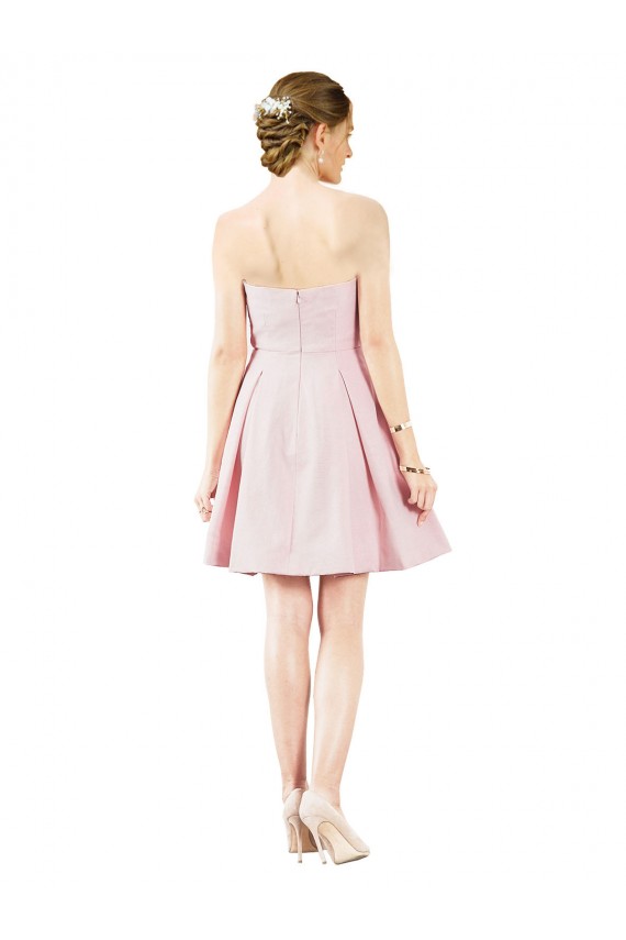 Cheap Short Knee Length Sweetheart Satin Cocktail Bridesmaid Dress Canada