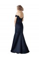 Cheap Fit and Flare Satin Bridesmaid Dress / Prom Dress with Off the Shoulder Neckline Canada