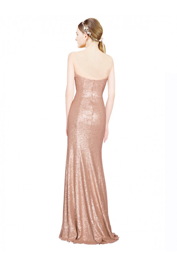 Cheap Sweetheart Full Length Long Formal Sequin Bridesmaid Dress / Prom Dress Canada