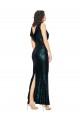 Cheap V-Neck Full Length Formal Sequin Bridesmaid Dress / Prom Dress with Draped Back Canada