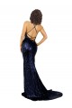 Cheap Mermaid V-Neck Low Back Long Formal Sequin Bridesmaid Dress / Prom Dress Canada