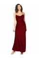 Cheap Cowl Neck Low Back Formal Silky Satin Bridesmaid Dress / Prom Dress with Thin Back Straps Canada