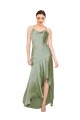 Cheap Formal Silky Satin Bridesmaid Dress / Prom Dress with Bias Cut Skirt Canada