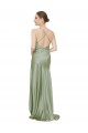 Cheap Formal Silky Satin Bridesmaid Dress / Prom Dress with Bias Cut Skirt Canada