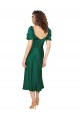Cheap Ruched Sleeve Formal Silky Satin Bridesmaid Dress / Prom Dress Canada
