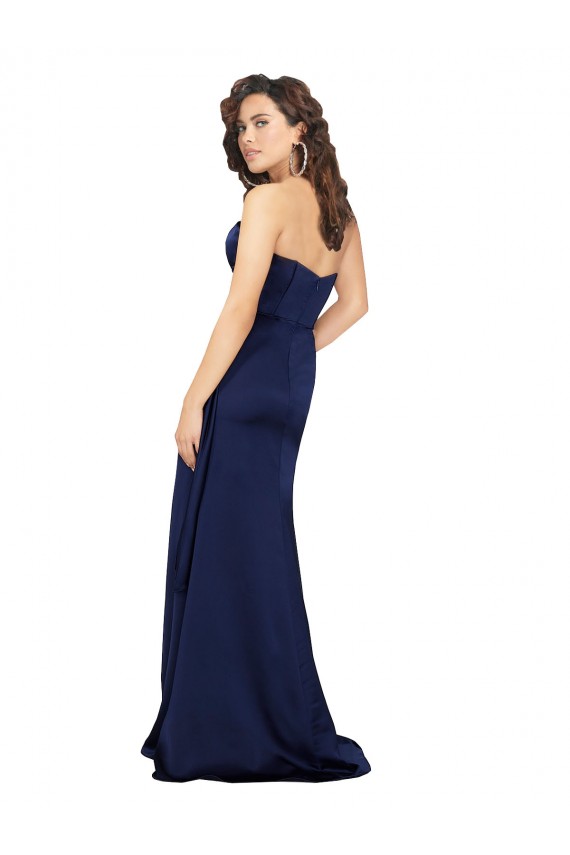 Cheap Floor Length Wrap Skirt Formal Silky Satin Bridesmaid Dress / Prom Dress Canada