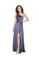 Cheap Draped Formal Silky Satin Bridesmaid Dress / Prom Dress with Tied Waist Canada