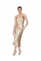 Cheap Empire Waist Formal Silky Satin Cocktail Midi Bridesmaid Dress / Prom Dress Canada