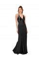 Cheap Cowl Back V-Neck Formal Silky Satin Bridesmaid Dress / Prom Dress Canada
