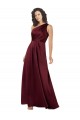 Cheap One Shoulder Formal Silky Satin Bridesmaid Dress / Prom Dress with Subtle Pleats Canada