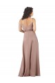 Cheap Subtle V-Neckline Formal Silky Satin Bridesmaid Dress with Front Button Detail Canada
