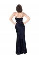 Cheap Draped Cowl Neck Formal Silky Satin Bridesmaid Dress / Prom Dress with Skirt Slit Canada