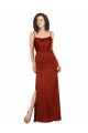 Cheap Floor-Length Formal Silky Satin Bridesmaid Dress / Prom Dress with Skirt Slit Canada