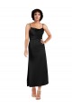 Cheap Cowl Neck Formal Tea-Length Short Silky Satin Bridesmaid Dress / Cocktail Prom Dress with Skirt Slit Canada