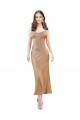 Cheap Cowl Neck Formal Silky Satin Midi Length Bridesmaid Dress / Cocktail Prom Dress Low Back Canada