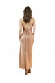 Cheap Cowl Neck Formal Silky Satin Midi Length Bridesmaid Dress / Cocktail Prom Dress Low Back Canada