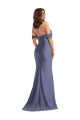 Cheap Off the Shoulder Corset Formal Silky Satin Mermaid Bridesmaid Dress / Prom Dress with Side Slit Canada