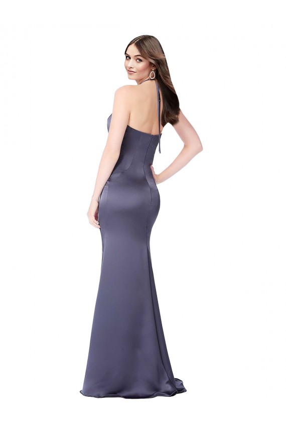 Cheap Fit and Flare Formal Silky Satin Bridesmaid Dress / Prom Dress Canada