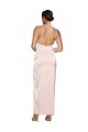 Cheap One Shoulder Full Length Long Silky Satin Bridesmaid Dress / Prom Dress with Thigh Split Canada