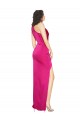 Cheap One Shoulder Long Full Length Formal Silky Satin Bridesmaid Dress / Prom Dress with Front Side Split Canada