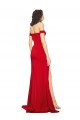 Cheap Off the Shoulder Sweetheart Bustier Style Formal Silky Satin Bridesmaid Dress / Prom Dress with Side Split Canada
