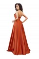 Cheap Strapless Sweep Train Formal Silky Satin Bridesmaid Dress / Prom Dress with Pleats Canada