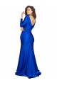Cheap Deep V-Neck Long Sleeves Formal Silky Satin Bridesmaid Dress / Prom Dress Canada