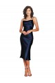 Cheap Cocktail Length Sleeveless Spaghetti Straps Cowl Neckline Formal Silky Satin Bridesmaid Dress / Prom Dress Canada