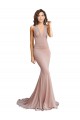 Cheap Deep V-Neck Mermaid Low Back Long Formal Spandex Bridesmaid Dress / Prom Dress Canada
