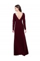 Cheap Long Sleeves Spandex Bridesmaid Gown with Front Slit Canada