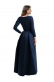 Cheap Long Sleeves Wrapped Formal Spandex Bridesmaid Dress / Prom Dress with High Low Full Skirt and Pockets Canada