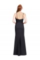 Cheap Long Chiffon Bridesmaid Dress / Prom Dress with Lace Bodice and Curved V-Neckline Canada