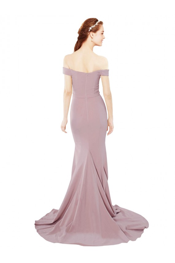 Cheap Off the Shoulder Mermaid Long Sweep Train Bridesmaid Dress / Prom Dress Canada