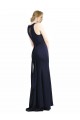 Cheap High Neck Sheath Long Crepe Bridesmaid Dress / Prom Dress Canada
