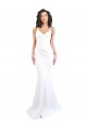 Cheap Fishtail Shape Spaghetti Straps Open Back Formal Crepe Bridesmaid Dress / Prom Dress with Ruffles Canada