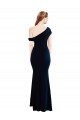 Cheap Draped Off the Shoulder Fitted Formal Crepe Bridesmaid Dress / Prom Dress Canada